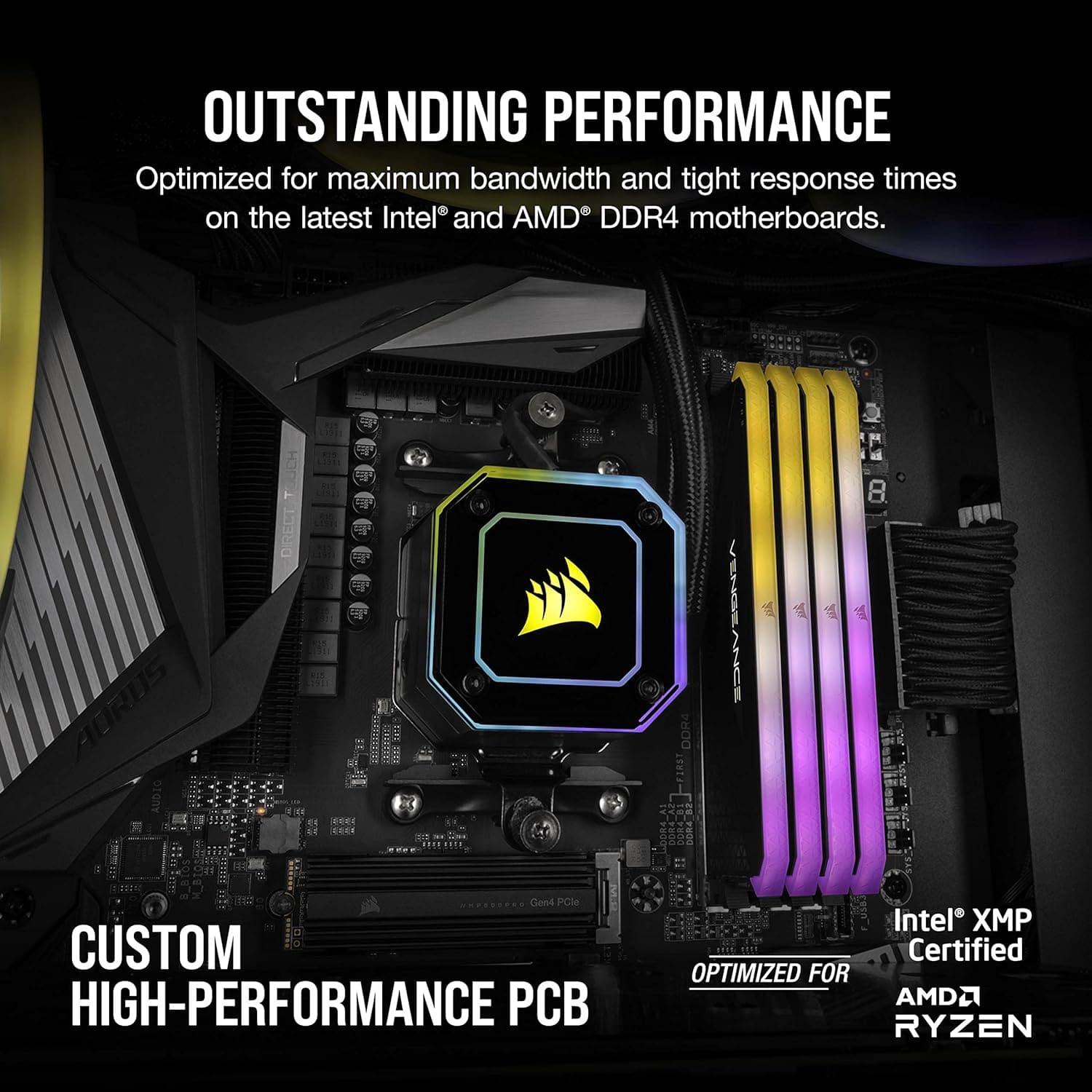 Buy Corsair,Corsair VENGEANCE RGB RS DDR4 RAM 16GB (1x16GB) 3200MHz CL16 Intel XMP 2.0 AMD Ryzen iCUE Compatible Computer Memory - Black - Gadcet UK | UK | London | Scotland | Wales| Ireland | Near Me | Cheap | Pay In 3 | Computer Components